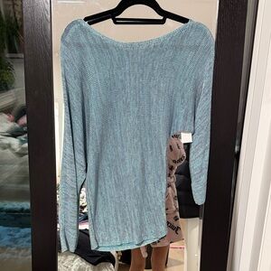 Guess Light Blue Long Sleeve Top